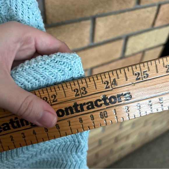 Hollister Baby Blue Knit Long Sleevee Sweater Tied Open Back Size Small - Picture 7 of 7